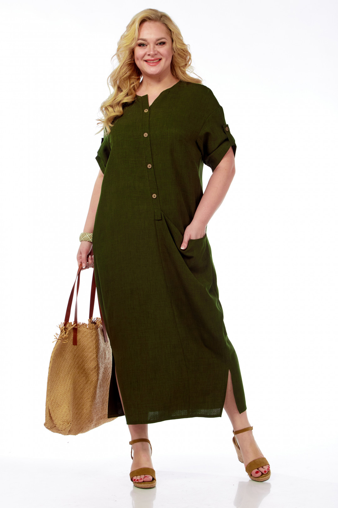 Платье Мишель Шик 2094/3 хаки - фото 1